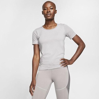 Top Nike Infinite Maneca Scurta Running Dama Gri | UEMR-89436